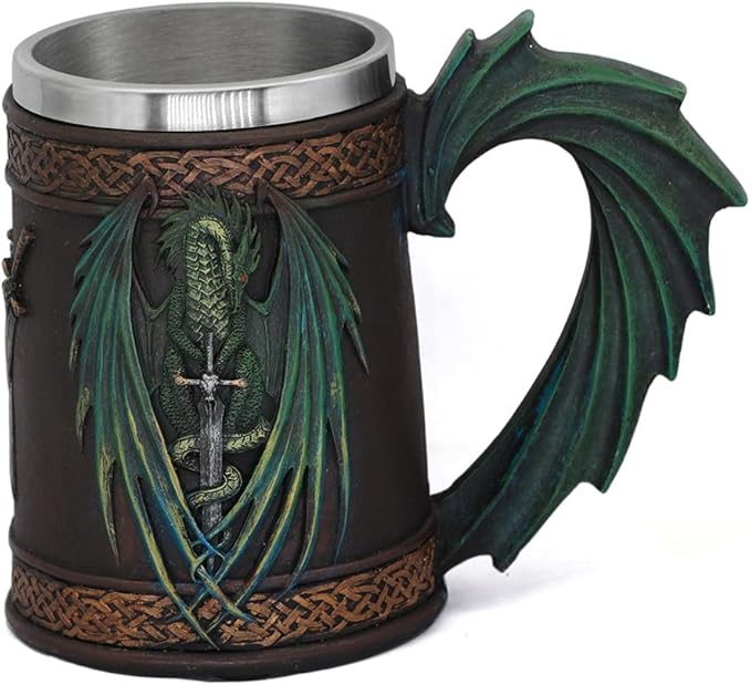 Nordic Viking Rune Mug Beer Tankard Cup for Men Viking Gift Norse Decor Stainless Steel Wooden Viking Coffee Cool Mug Viking Gift for Men Beer Cup Stein