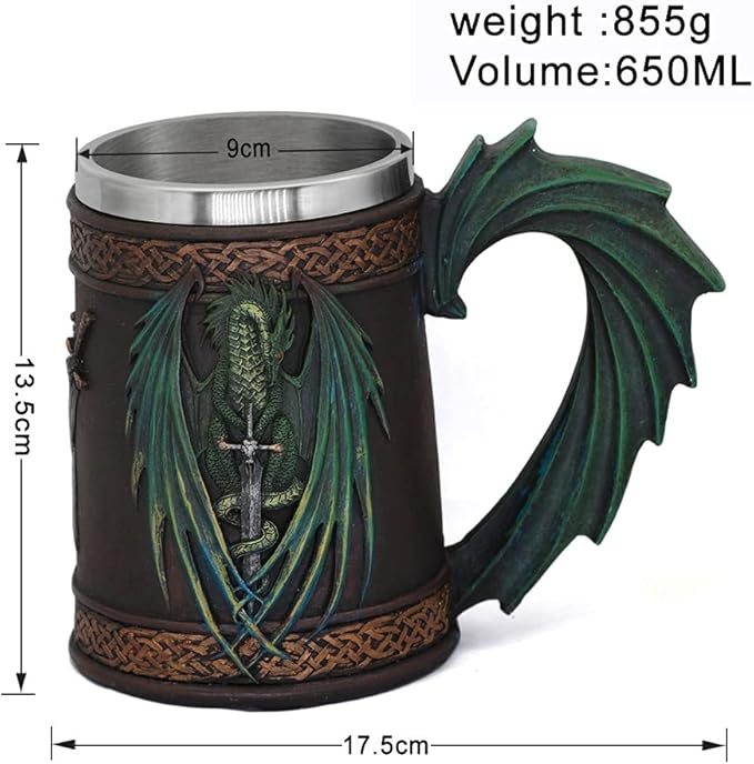 Nordic Viking Rune Mug Beer Tankard Cup for Men Viking Gift Norse Decor Stainless Steel Wooden Viking Coffee Cool Mug Viking Gift for Men Beer Cup Stein