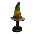 Stained Glass Witch Hat Lamp USB Powered Creative Table Lamp Bedside Lamp for Living Room Home Bedroom Decoration